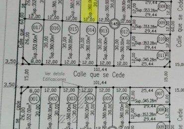 VENTA LOTE BARRIO EL SOL FERNANDEZ ORO 